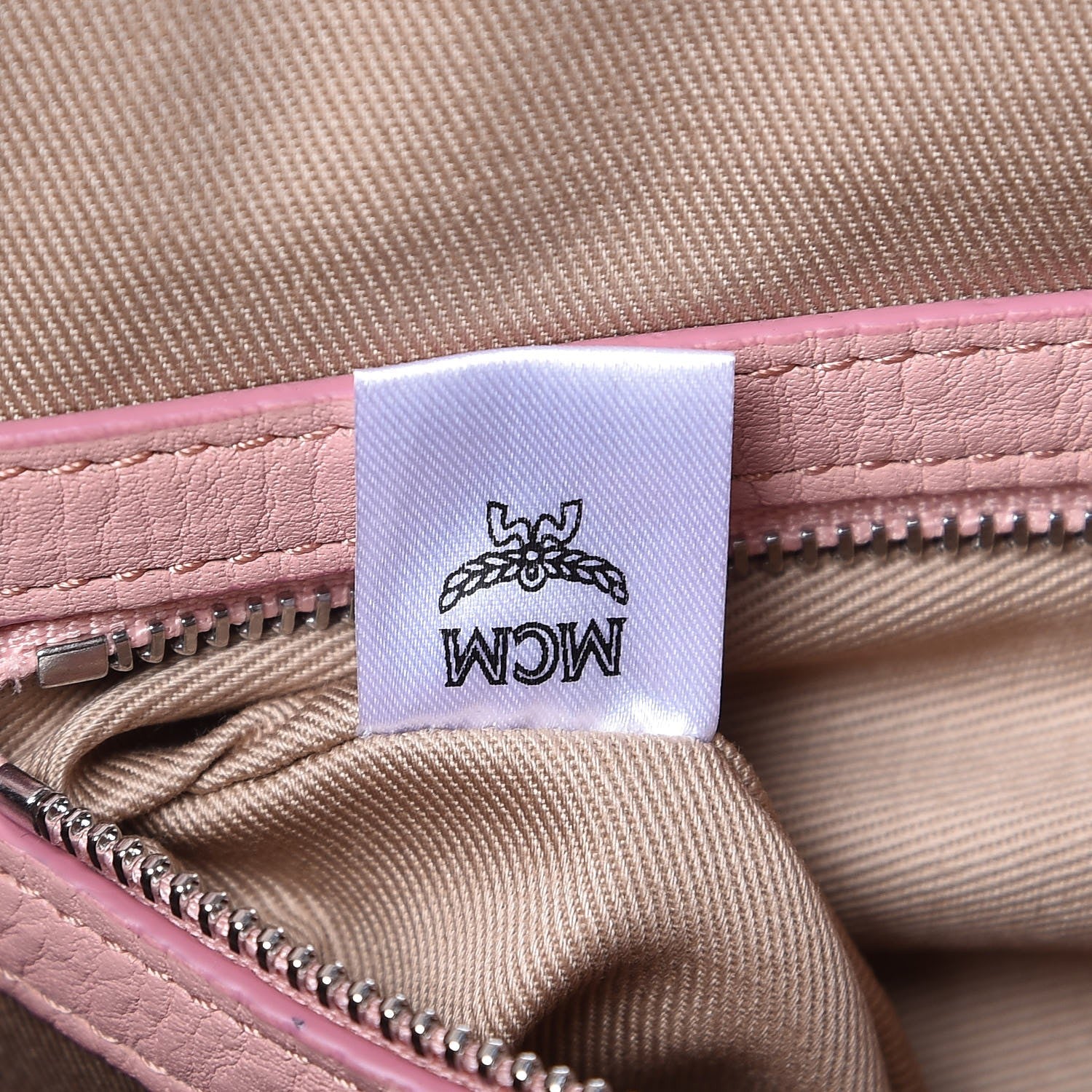 MCM Calfskin Ottomar Monogram Duffle Bag Pink 8 of 9