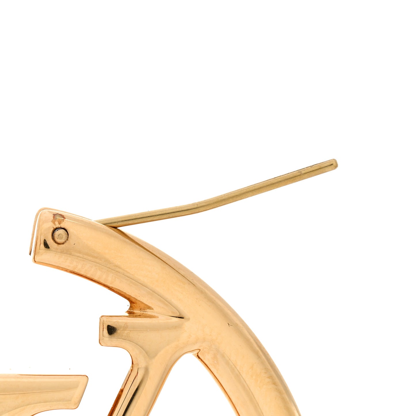 Metal Louise Hoop Earrings Gold