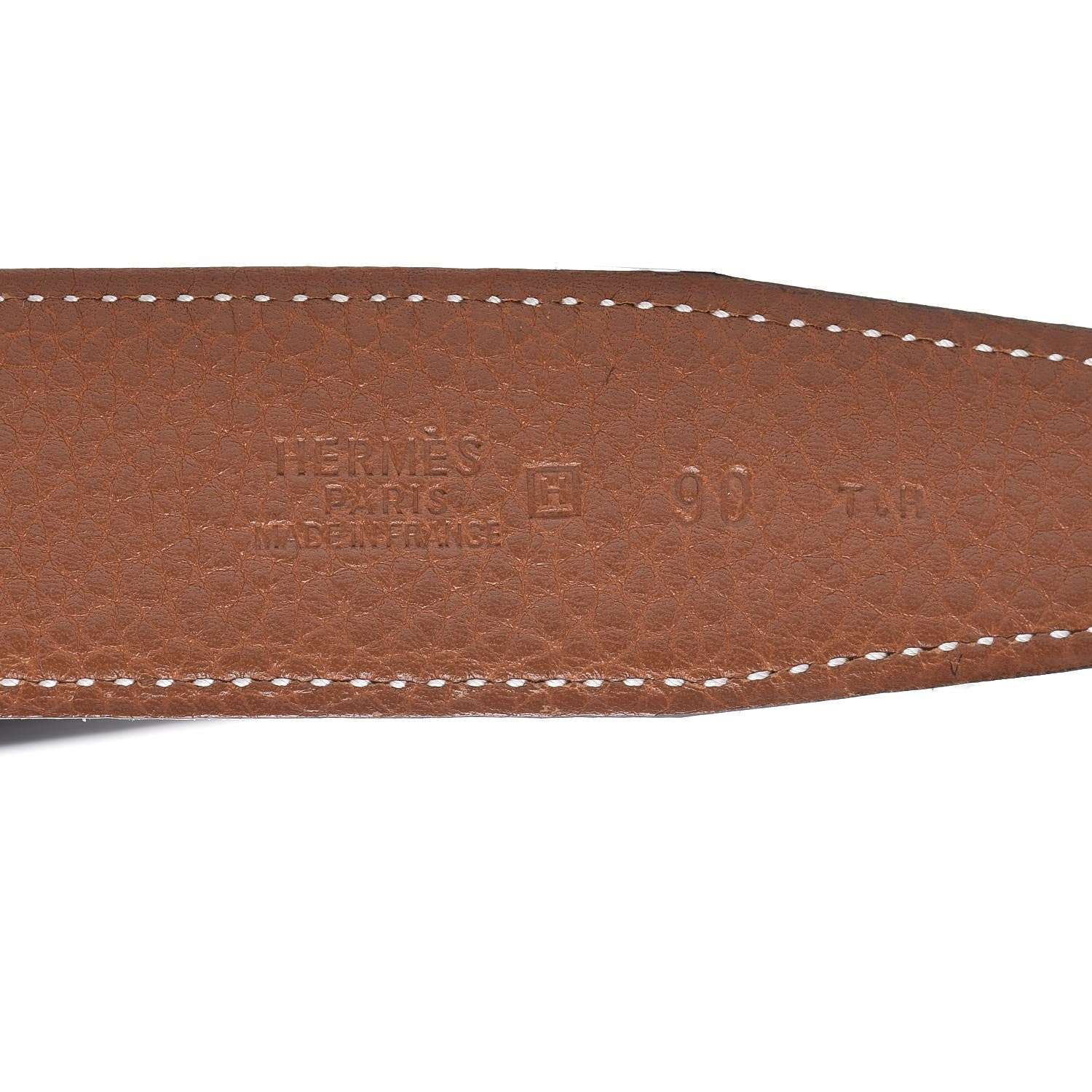Hermes Box Togo 32mm H Belt 90 Black Gold 6 of 6