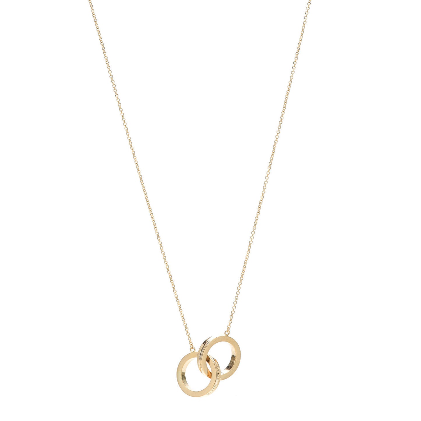 18K Yellow Gold 1837 Interlocking Circles Pendant Necklace
