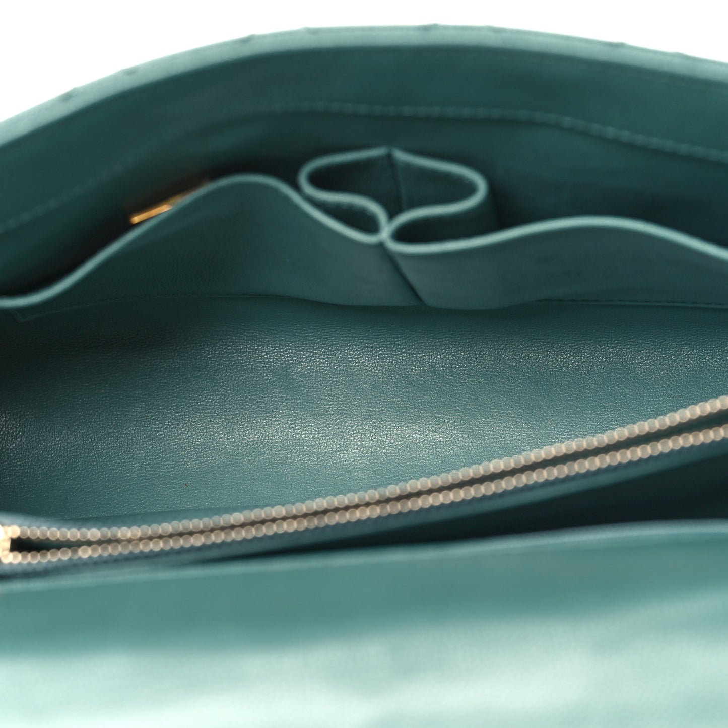 Caviar Quilted Small Coco Handle Flap Green