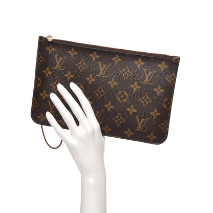 Louis Vuitton Monogram Neverfull MM GM Pochette Fuchsia 2 of 9