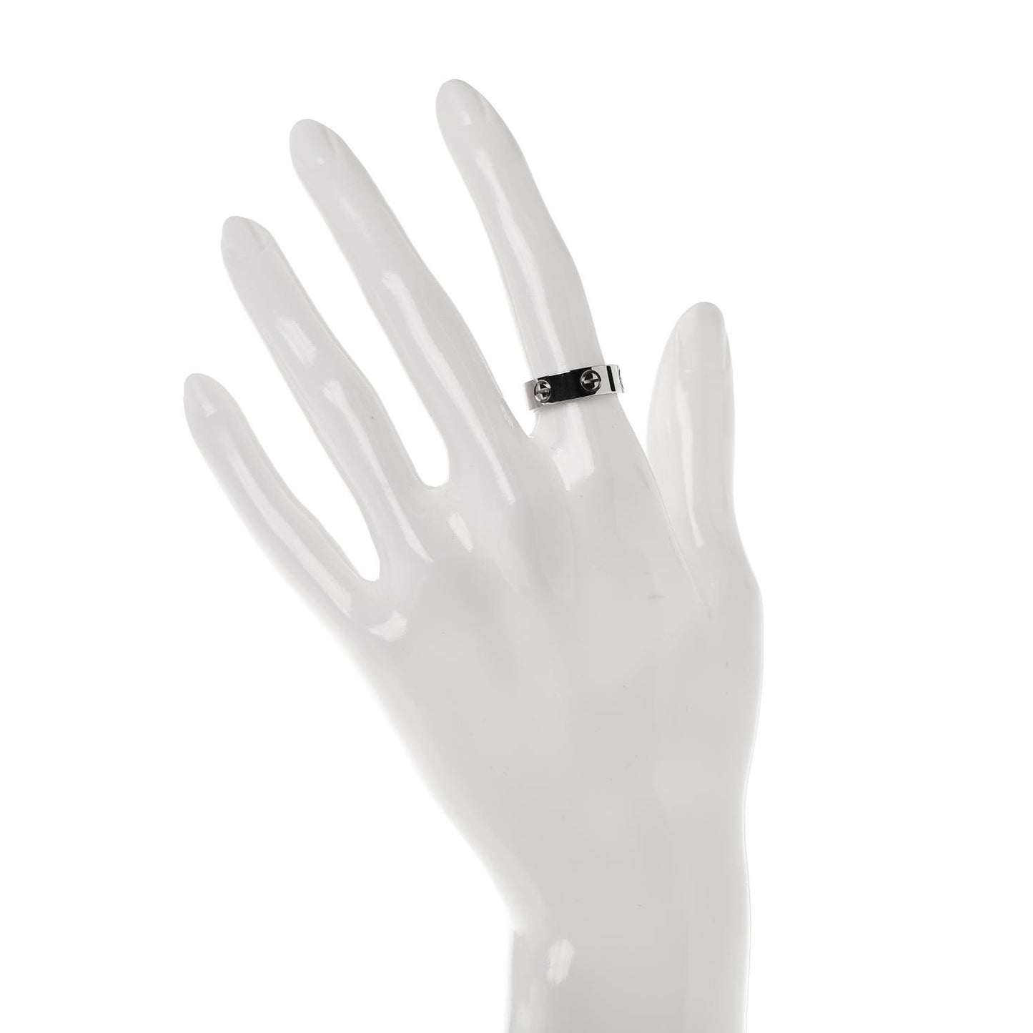 18K White Gold 5.5mm LOVE Ring 50 5.25