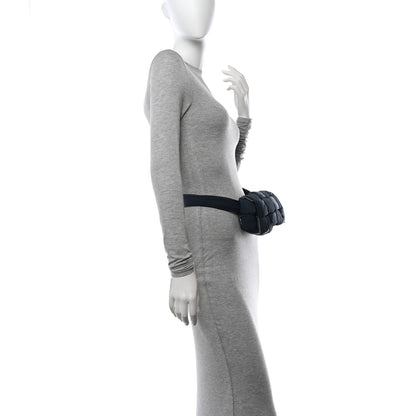 Bottega Veneta Nylon Intrecciato Padded Tech Mini Cassette Belt Bag Deep Blue Pale Blue 2 of 13