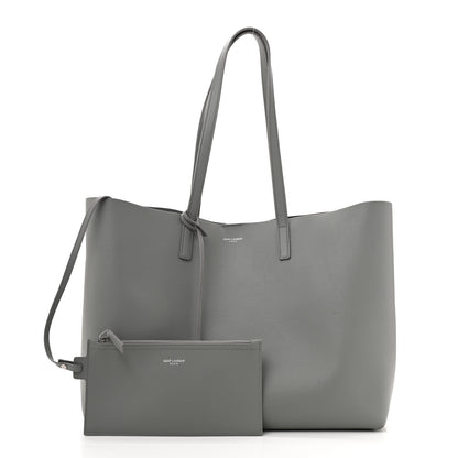 Saint Laurent Calfskin Large Shopping Tote Granite 3 of 14