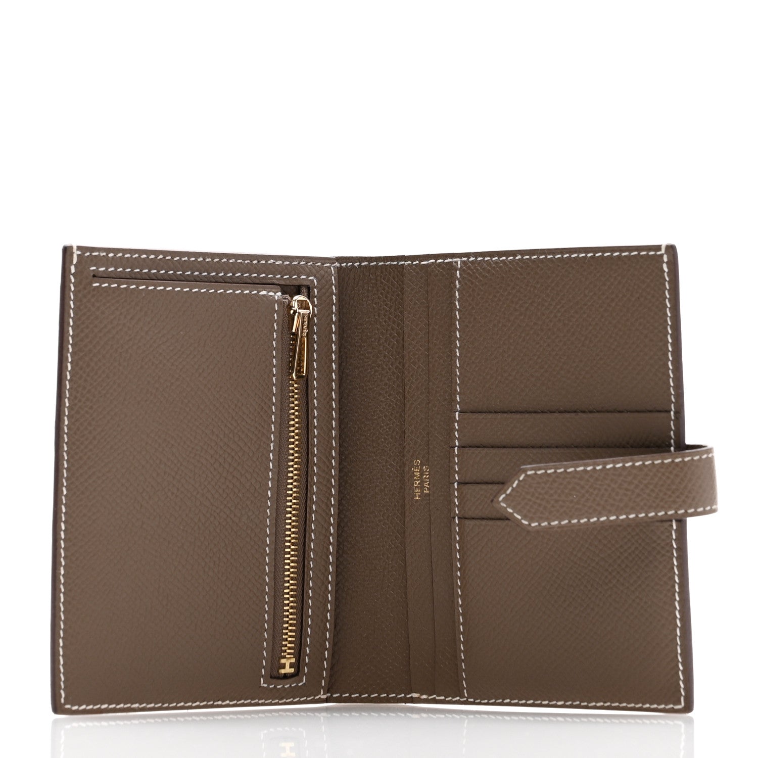 Hermes Epsom Bearn Compact Wallet Etoupe 5 of 12