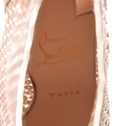 Christian Louboutin Glitter Diams Paillettes Gipsybootie 100 Ankle Boots 37 Nude 6 of 9