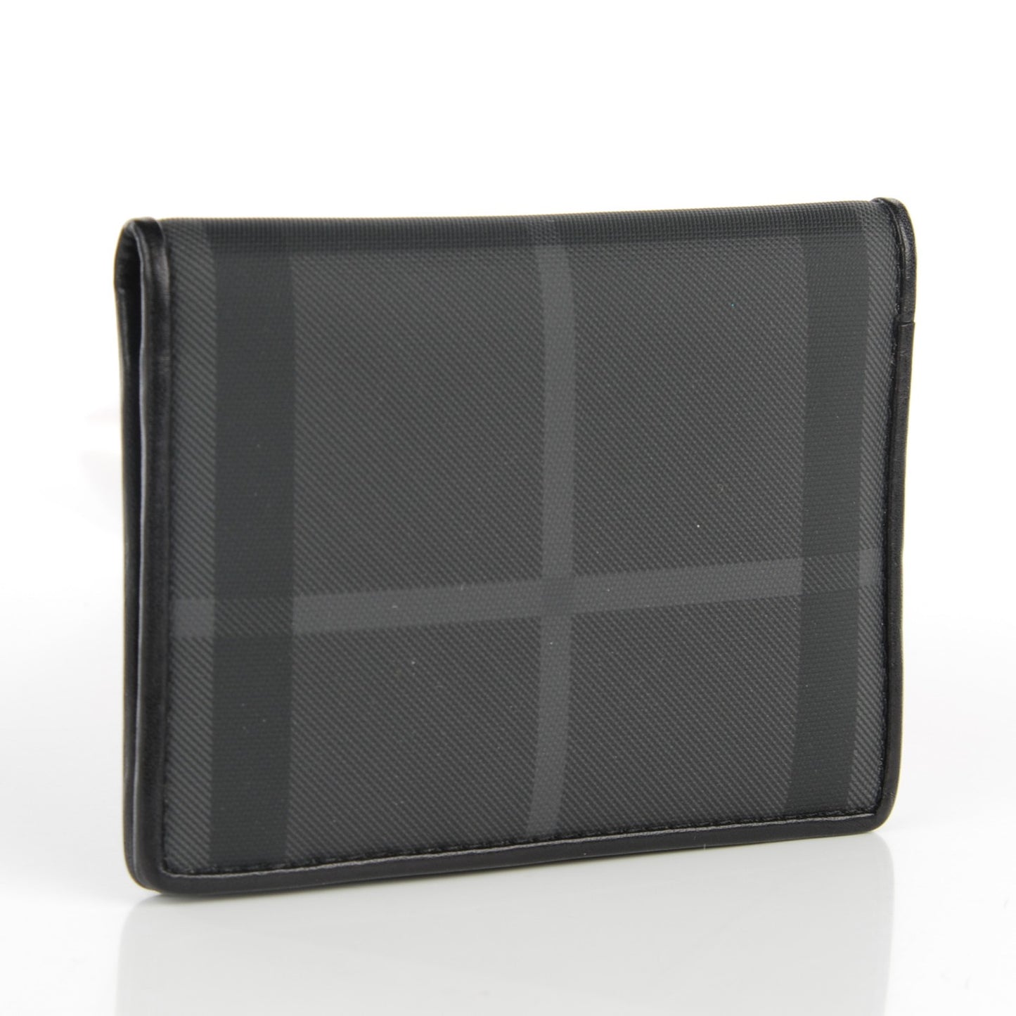London Check Bi-Fold Mens Wallet Charcoal Black