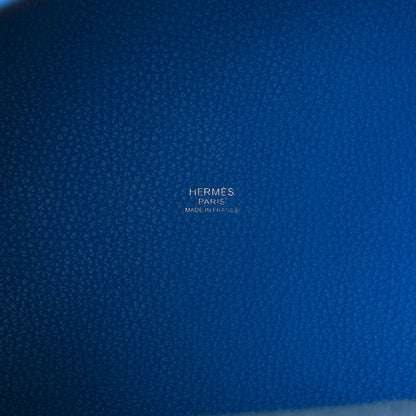 Hermes Taurillon Clemence Picotin Lock 22 MM Bleu Hydra 6 of 10