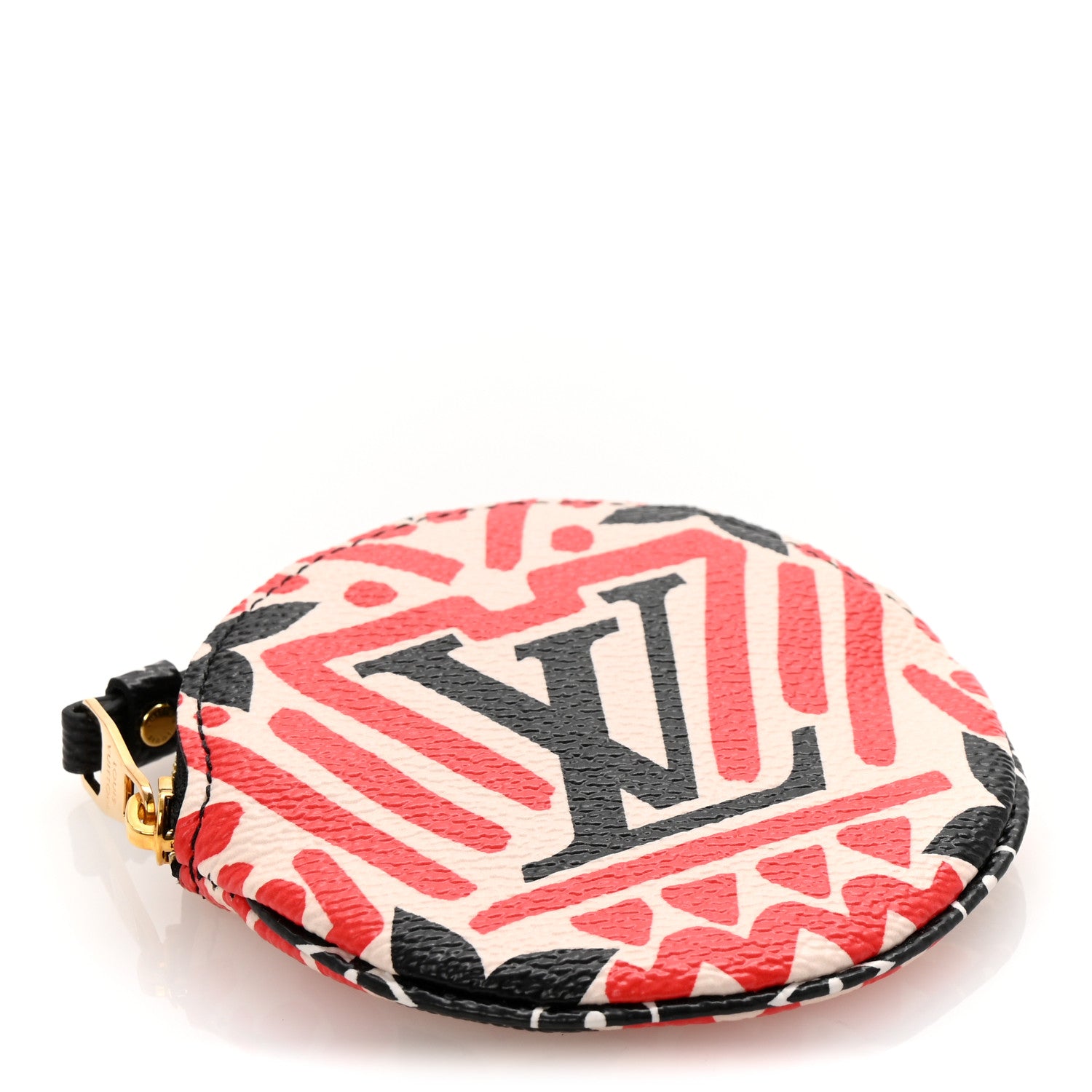 Louis Vuitton Monogram Giant Crafty Round Coin Purse Creme Rouge 4 of 7
