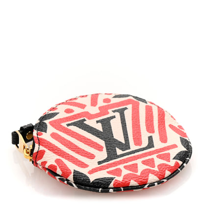 Louis Vuitton Monogram Giant Crafty Round Coin Purse Creme Rouge 4 of 7