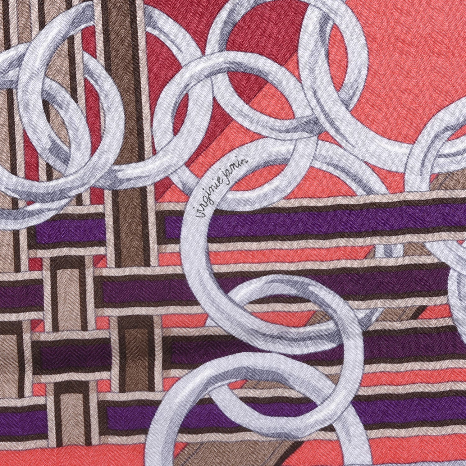 Hermes Cashmere Silk Brides Et Gris Shawl 140 4 of 4