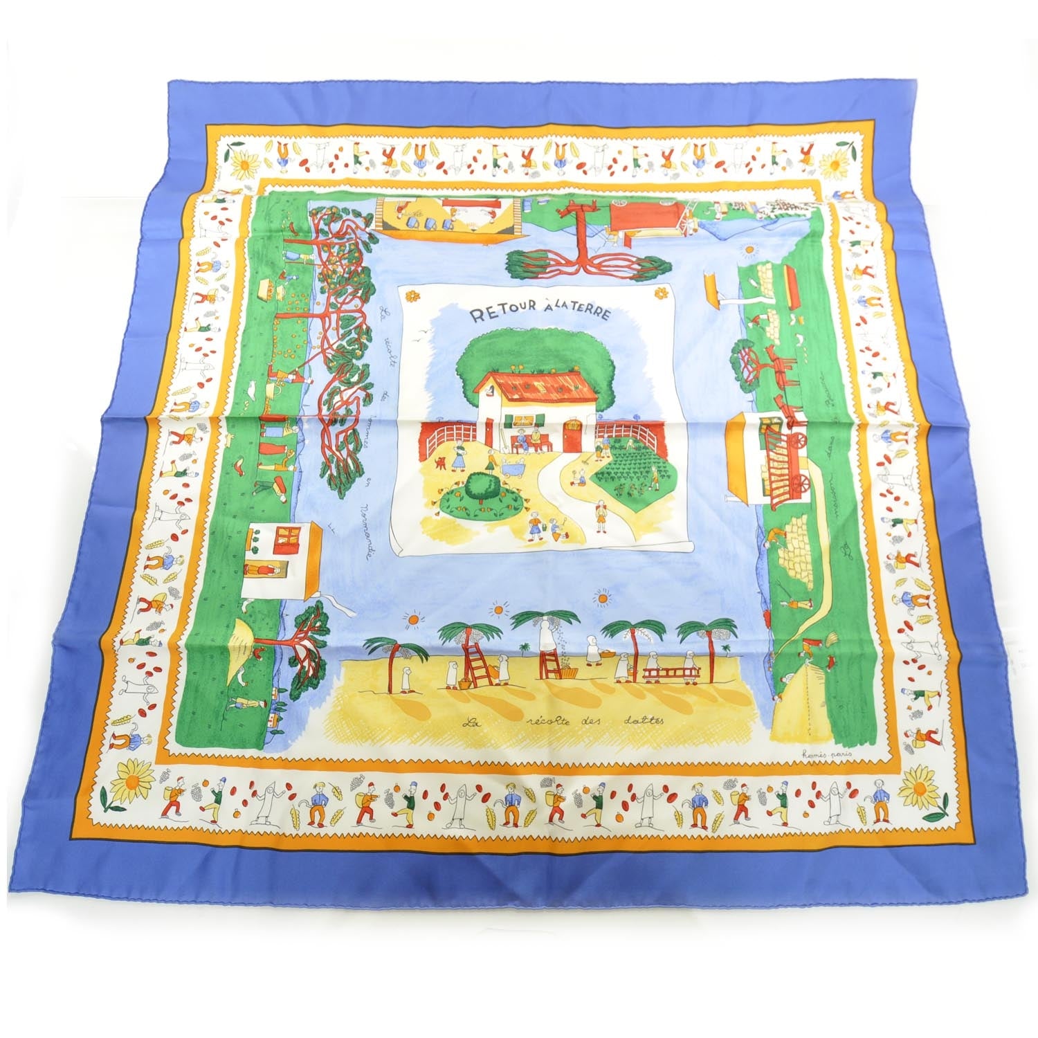 Hermes Silk Retour A La Terre Scarf 90 1 of 6