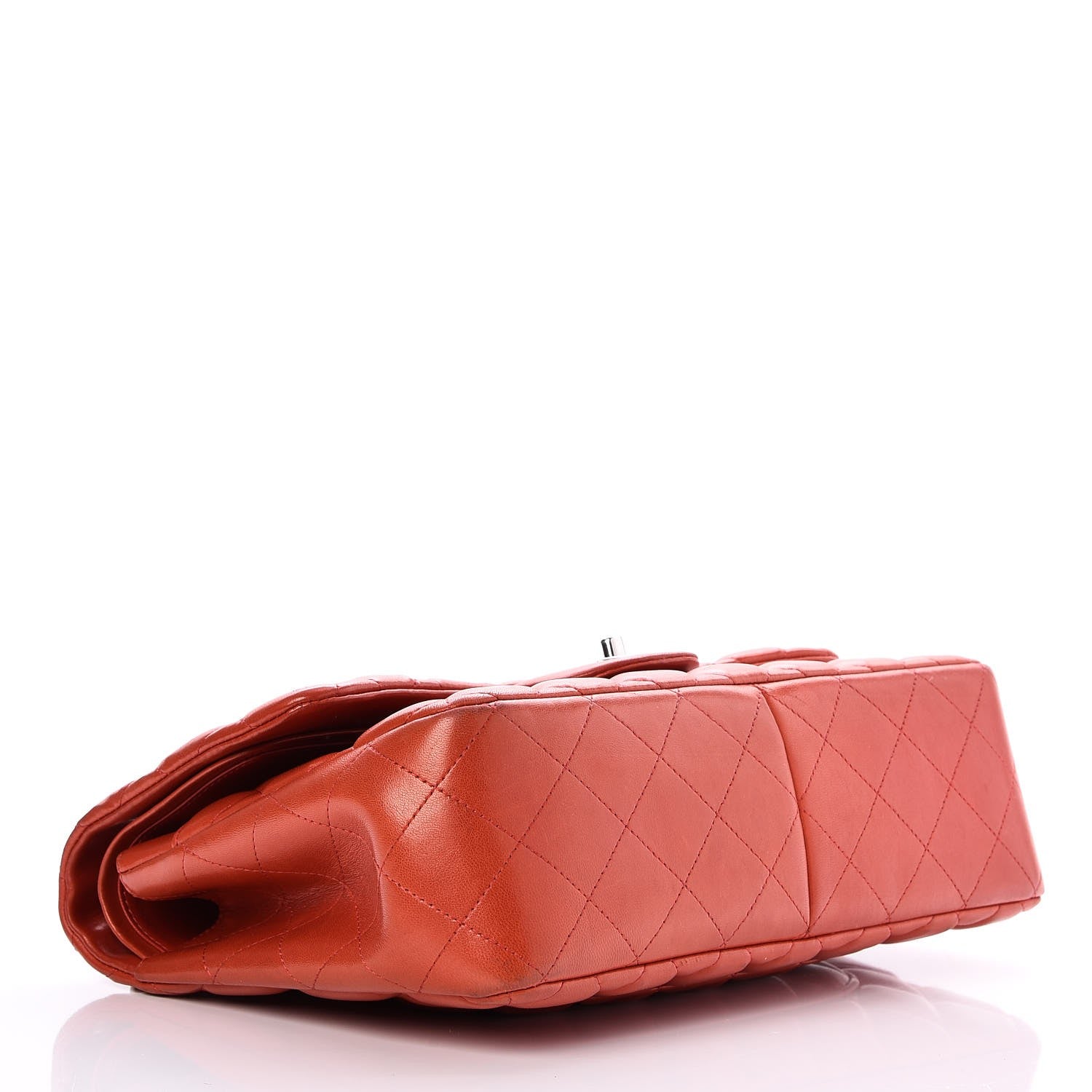 Chanel Lambskin Quilted Jumbo Double Flap Red 4 of 9