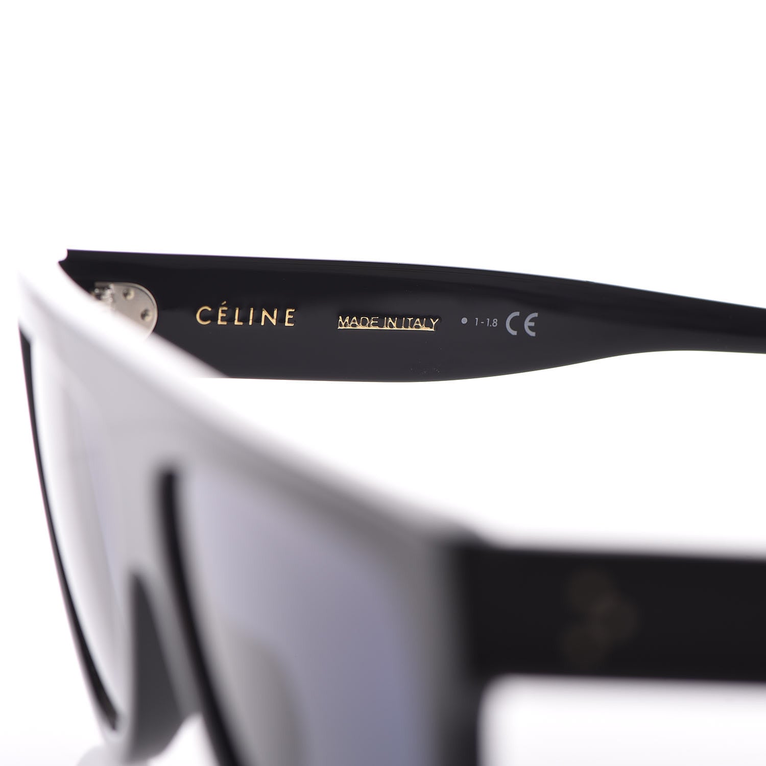 Celine Acetate Aviator Polarized Sunglasses CL 40001 Black 5 of 6