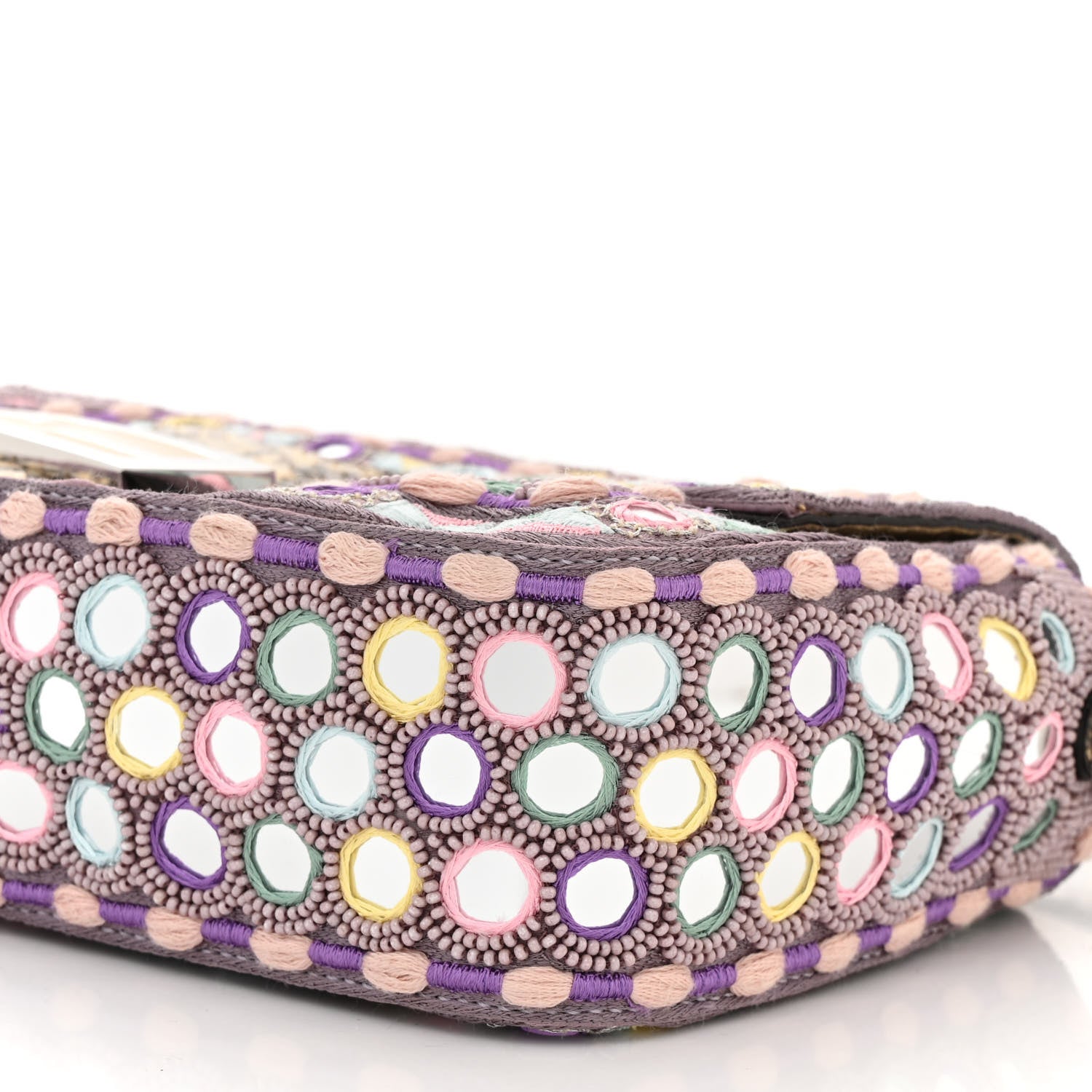 Fendi Elaphe Mirror Specchietti Embroidered Re-Edition Baguette Multicolor 11 of 11
