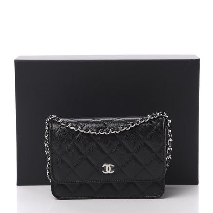 Chanel Caviar Quilted Mini Wallet On Chain WOC Black 11 of 11