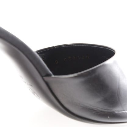 Chanel Goatskin Grosgrain Cap Toe Pearl Mule 40 Black 8 of 10