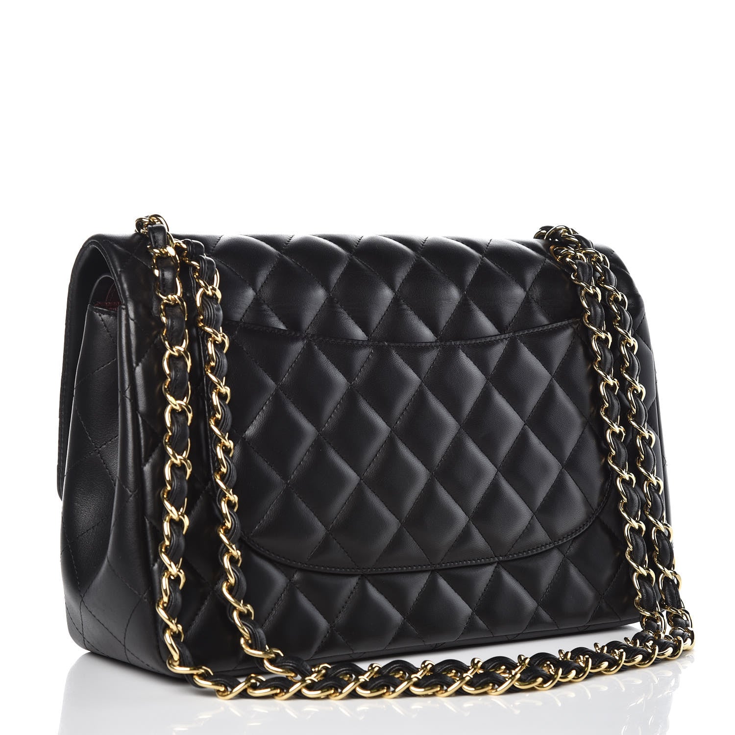Chanel Lambskin Quilted Jumbo Double Flap Black 3 of 13