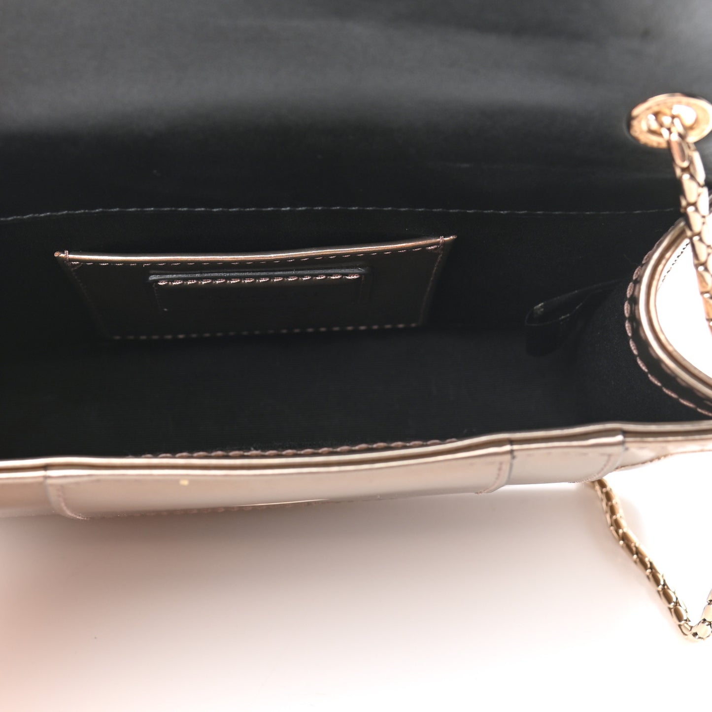 Metallic Calfskin Serpenti Forever Crossbody Bag Bronze