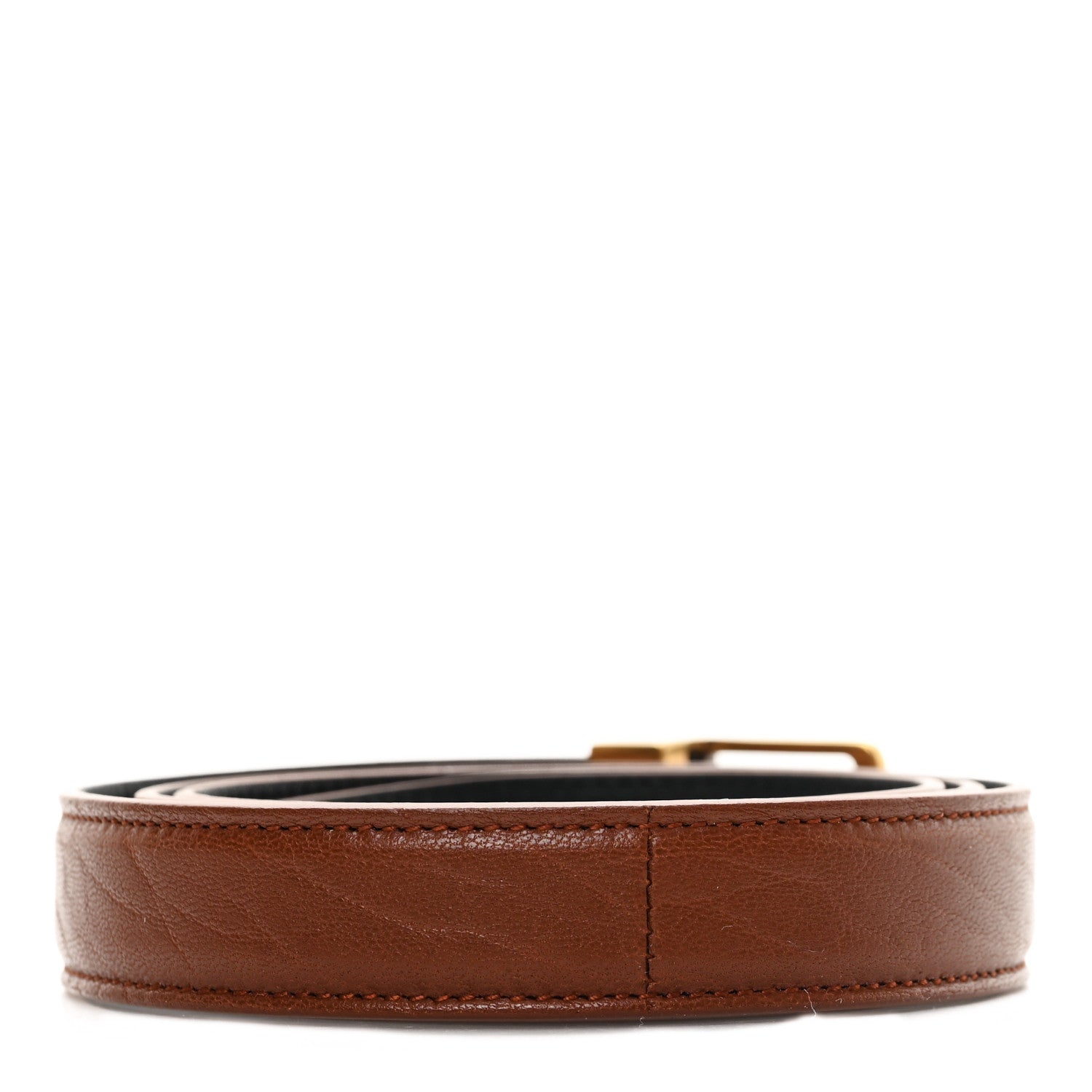 Saint Laurent Grained Lambskin La 66 Thin Belt 75 30 Wet Clay 2 of 5