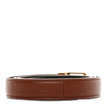 Saint Laurent Grained Lambskin La 66 Thin Belt 75 30 Wet Clay 2 of 5