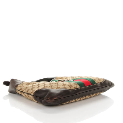 Gucci Monogram Web Jackie O Bouvier Hobo Dark Brown 4 of 9