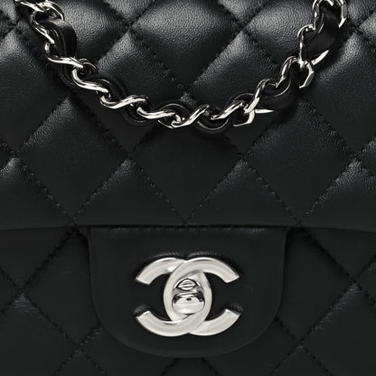 Chanel Lambskin Quilted Mini Rectangular Flap Black 8 of 11
