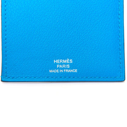 Hermes Evercolor Epsom Togo Rooroo 3CC Card Holder Bleu Frida Brique Bleu Nuit 9 of 12