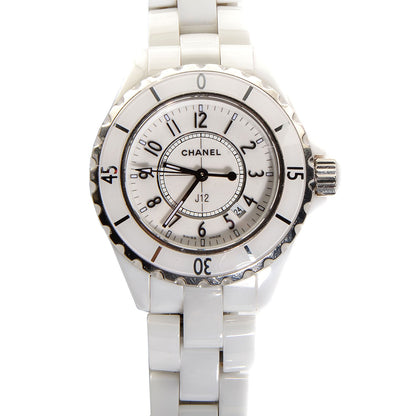 Chanel Stainless Steel Ceramic 33mm J12 Quartz Watch White 1 of 5