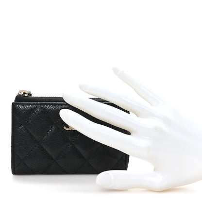 Chanel Caviar Quilted Zipped Key Holder Case Black 2 of 7
