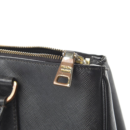 Prada Saffiano Medium Galleria Double Zip Tote Black 15 of 17