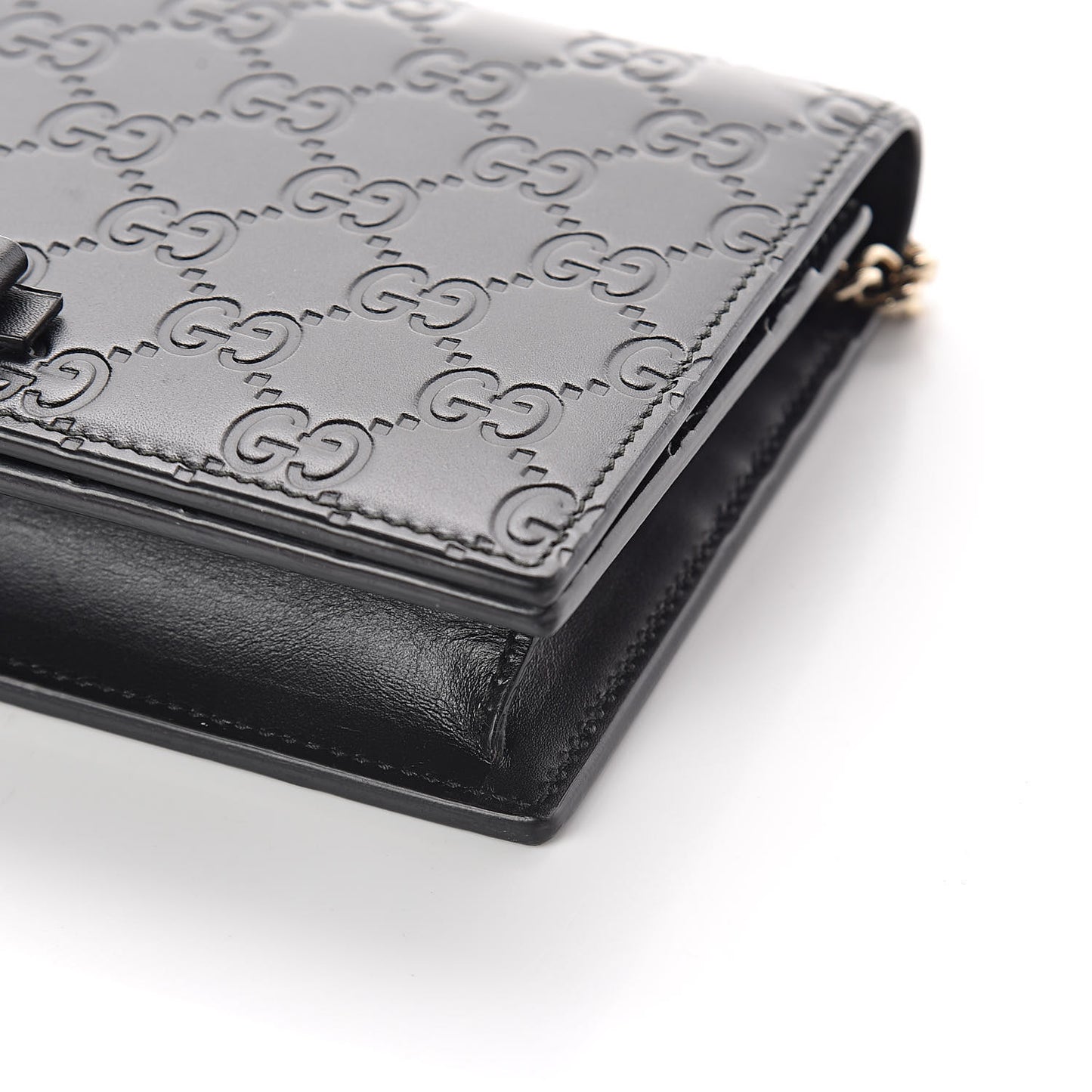Guccissima Signature Bowy Chain Wallet Black