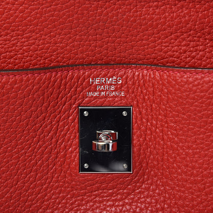 Hermes Taurillon Clemence Retourne Kelly 35 Rouge Garance 6 of 35