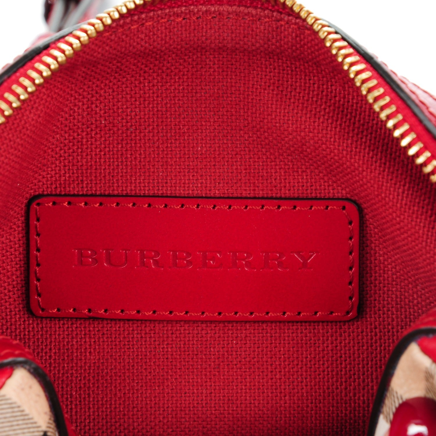 Burberry Haymarket Check Mini Blaze Crossbody Bag Red 5 of 8
