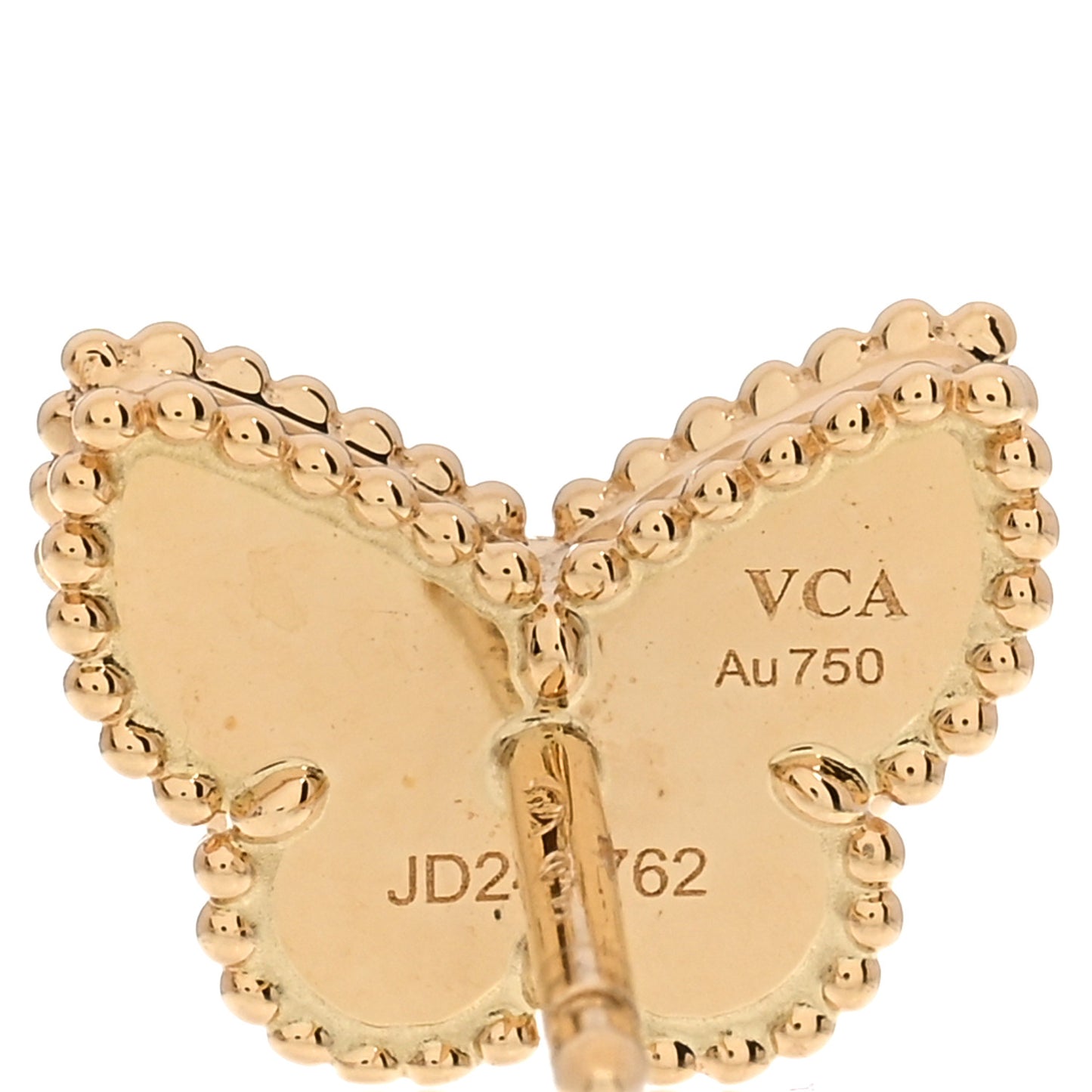 18K Yellow Gold Mother of Pearl Sweet Alhambra Butterfly Earrings
