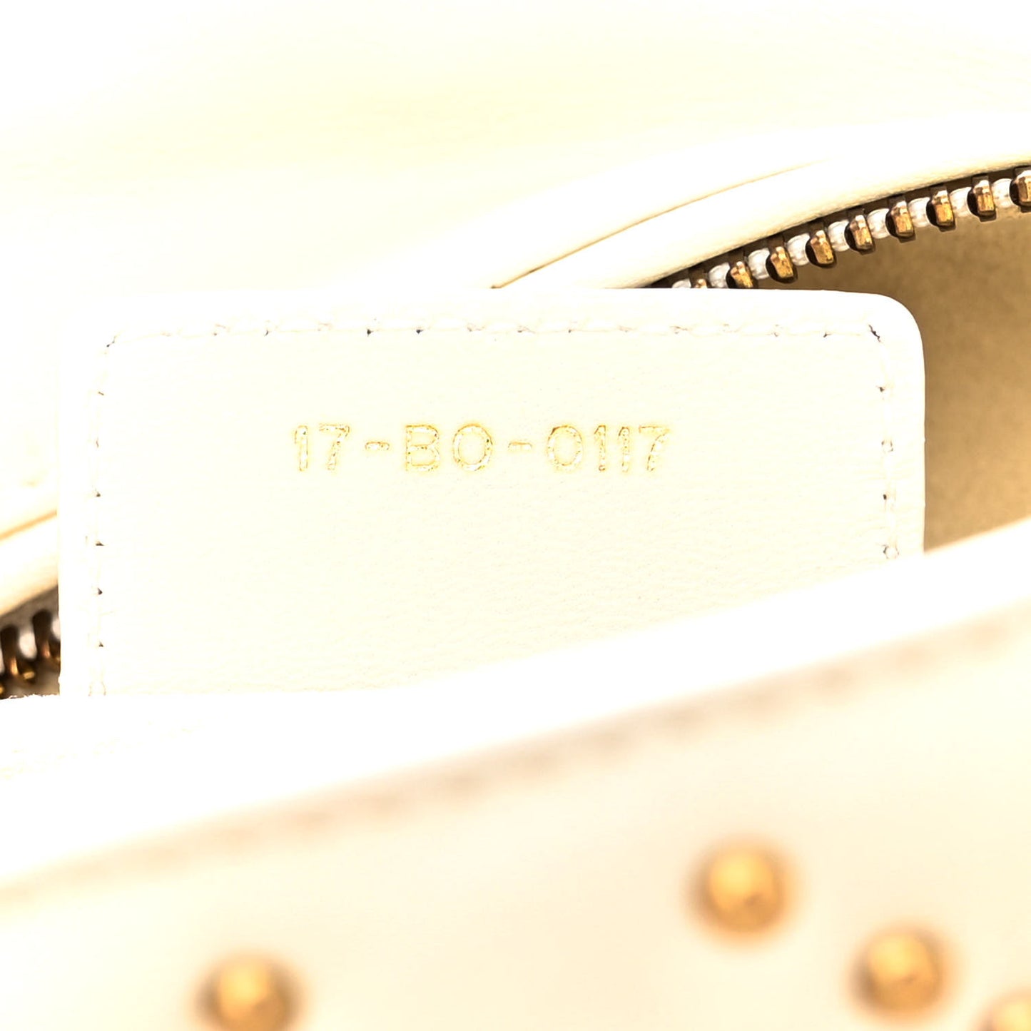 Lambskin Cannage Studded Large Supple Lady Dior White