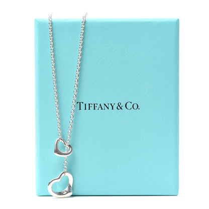 Tiffany Sterling Silver Elsa Peretti Open Heart Lariat Necklace 6 of 6
