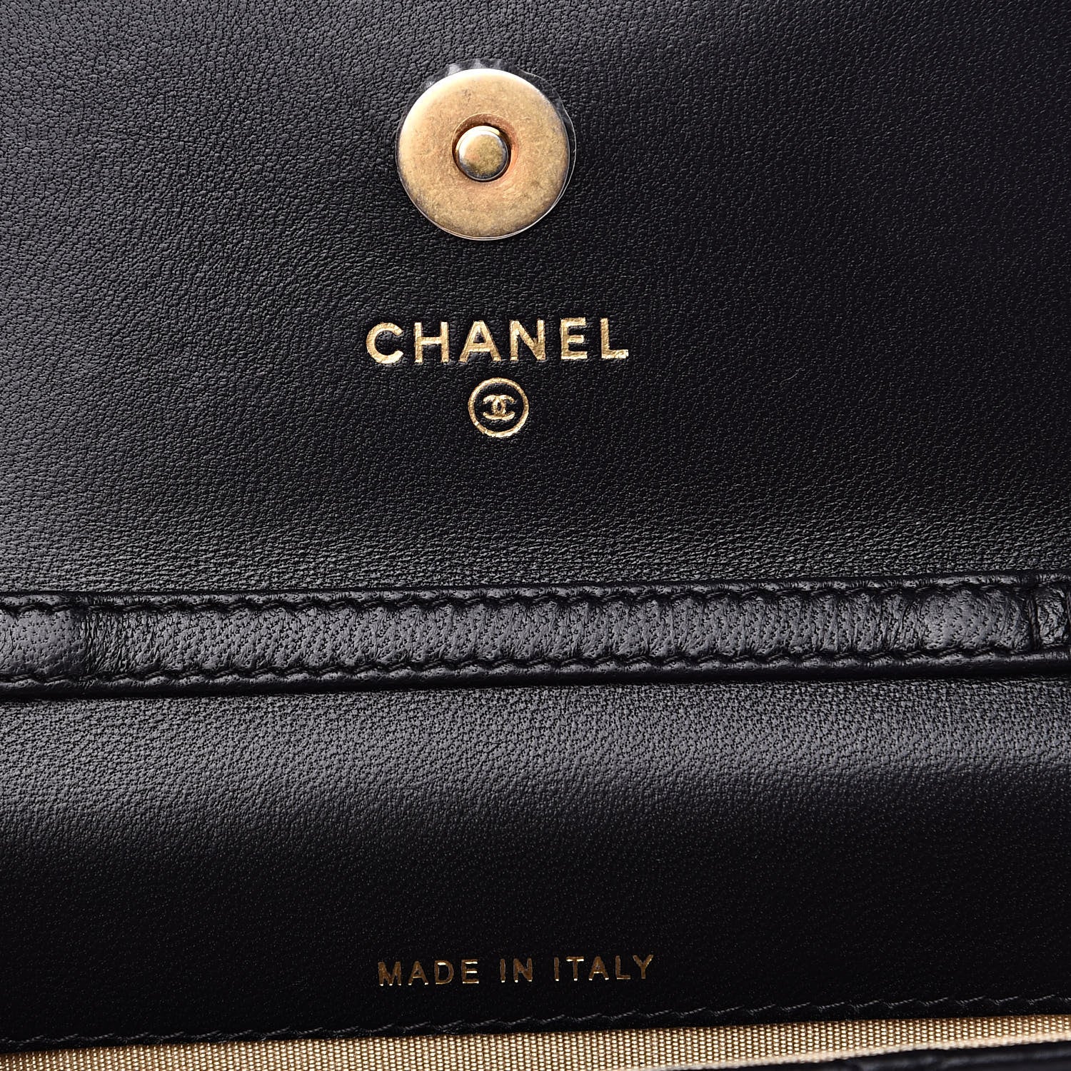 Chanel Lambskin Quilted Pearl Crush Clutch With Chain Black 6 of 10