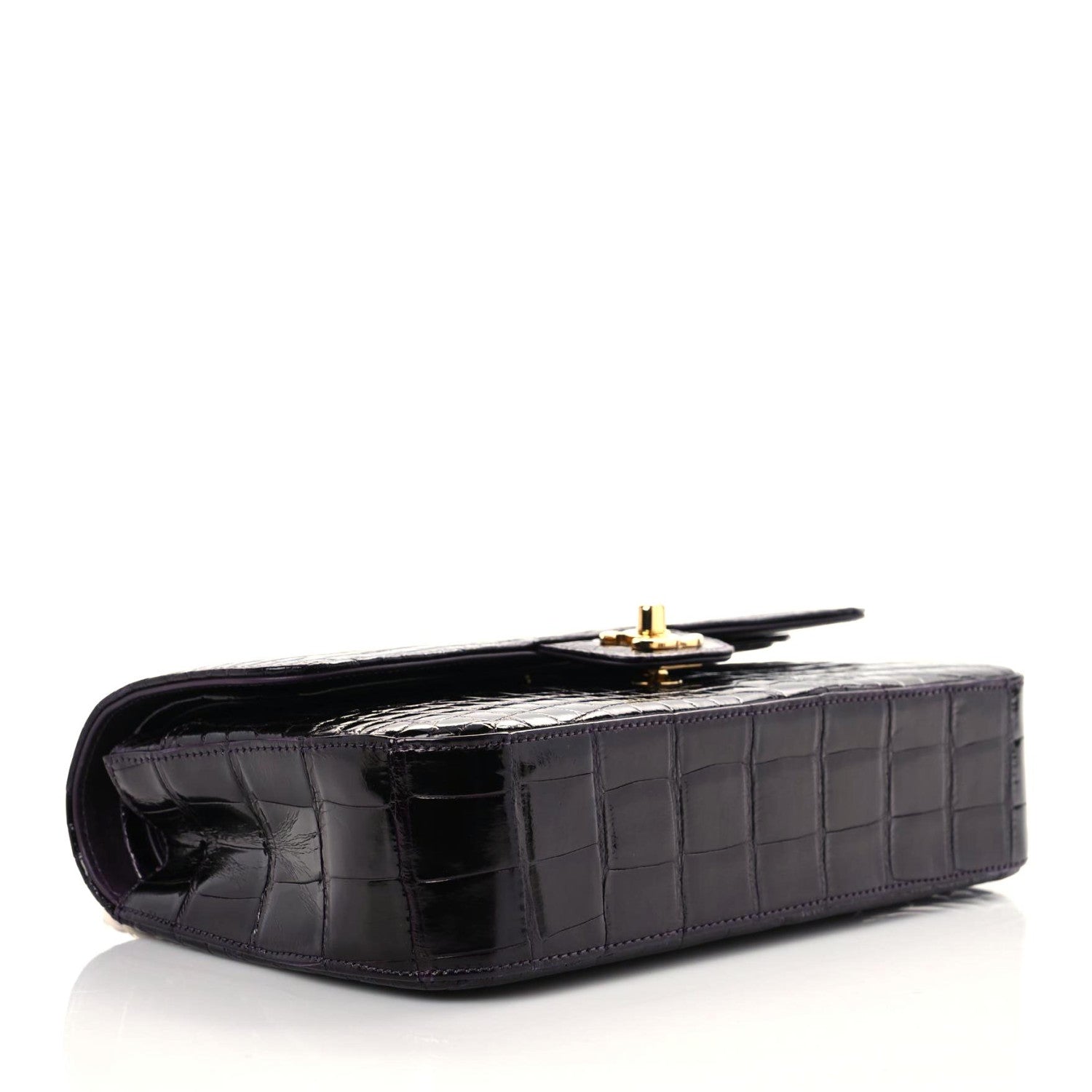 Chanel Alligator Medium Double Flap Purple 4 of 13