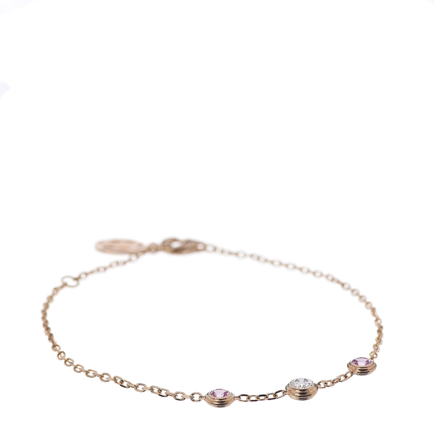 Cartier 18K Pink Gold Diamond Pink Sapphire D'Amour Bracelet 1 of 6