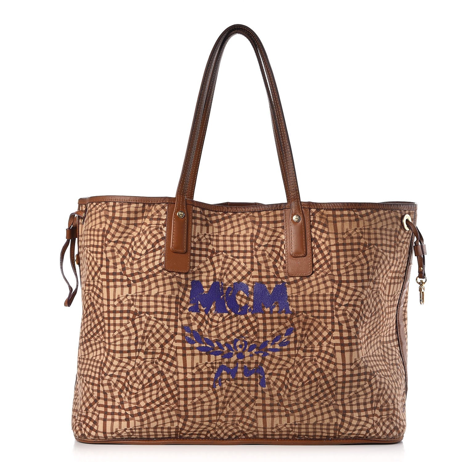 MCM Visetos Liz Reversible Shopper Tote Cognac 6 of 26