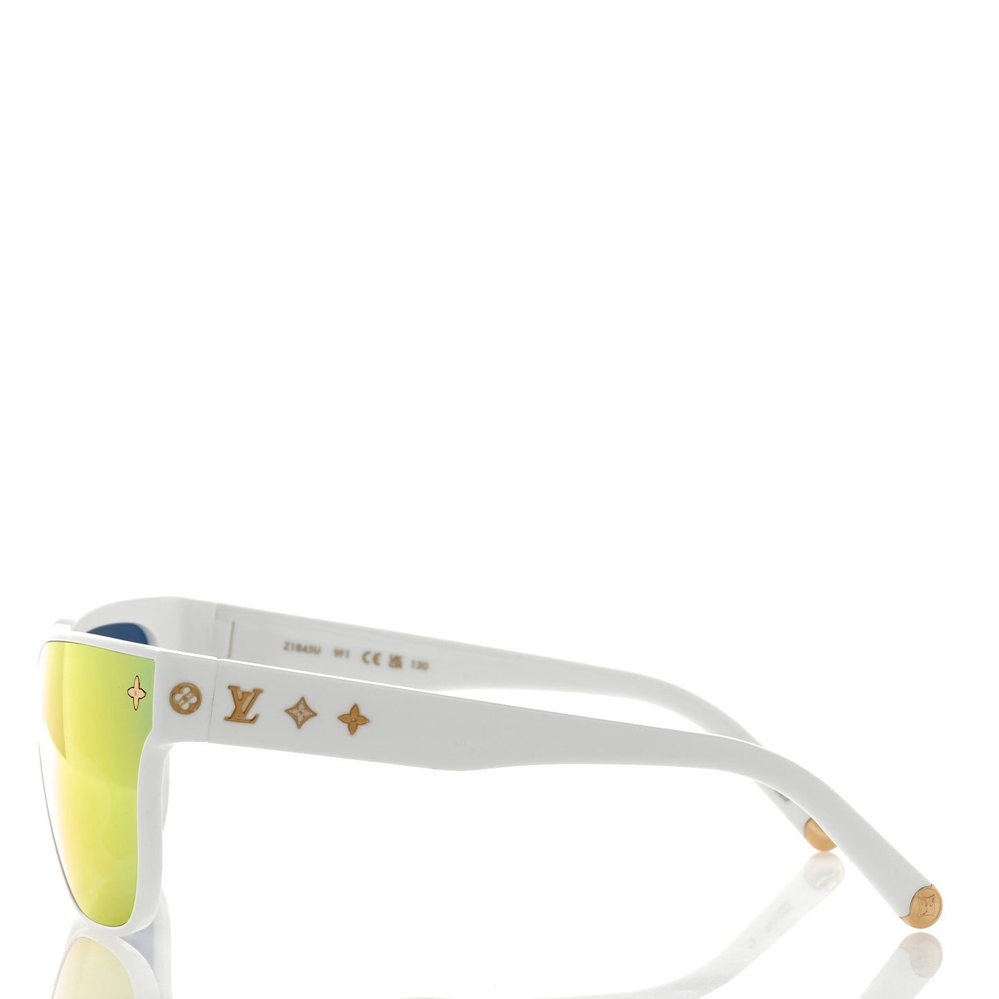 Nylon LV Shadow Square Sunglasses Z1845U White