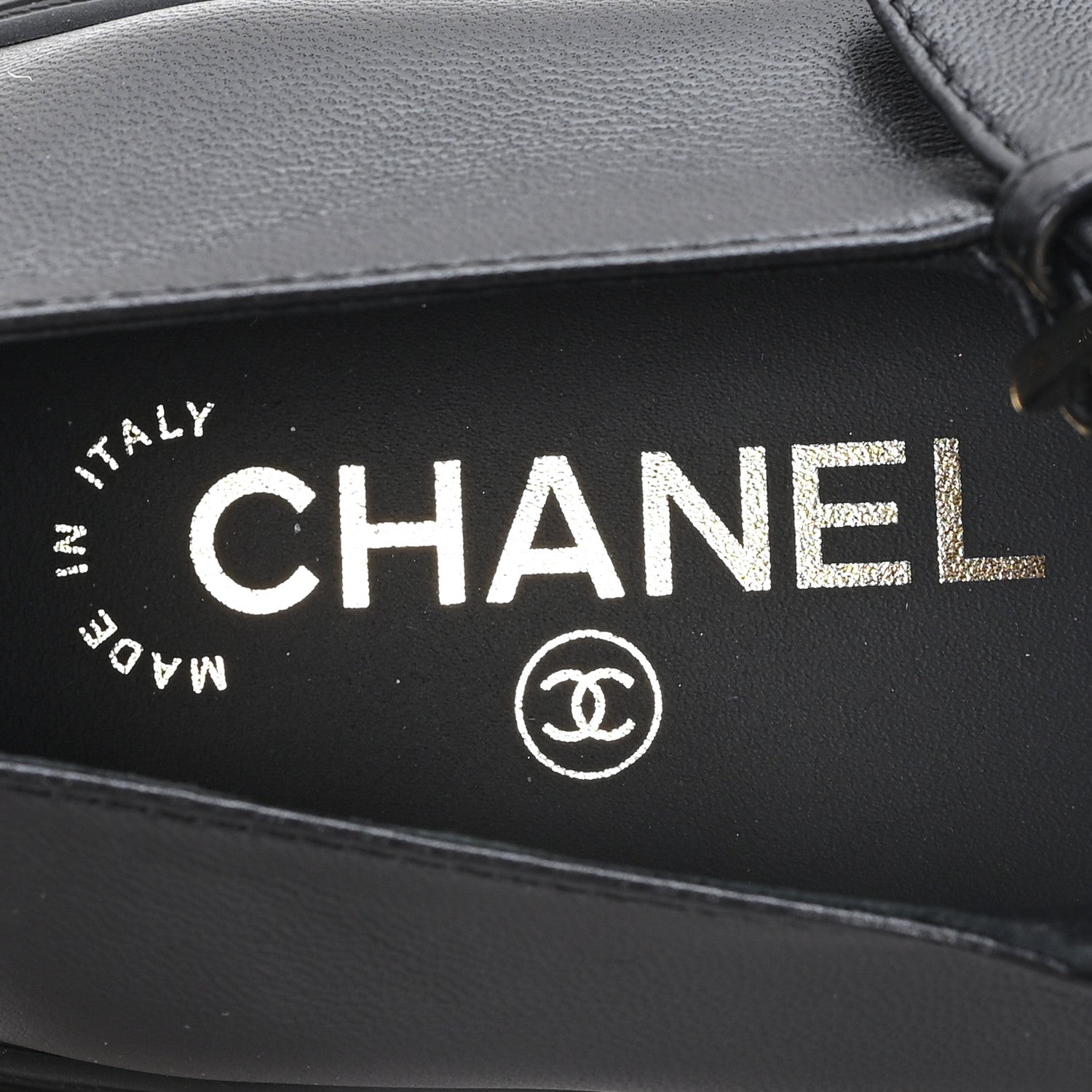 Chanel Lambskin Mary Jane Flats 37 Black 8 of 9