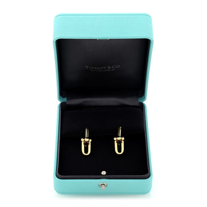 Tiffany 18K Yellow Gold Medium HardWear Link Earrings 5 of 5