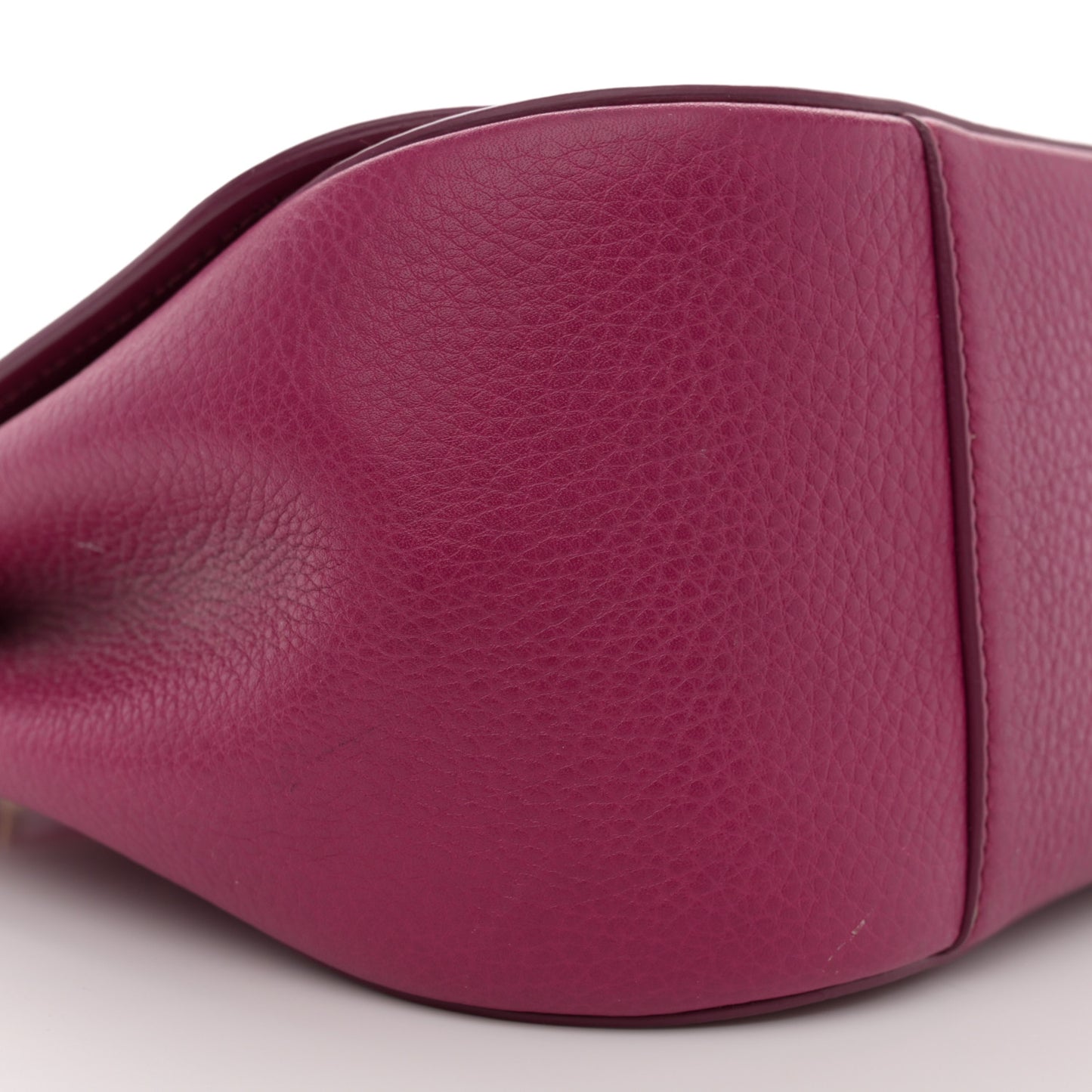 Grained Calfskin Linda Top Handle Satchel Sangria