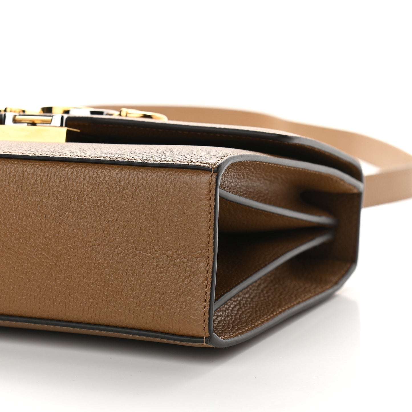 Grainy Calfskin Small Zumi Shoulder Bag Friky Taupe