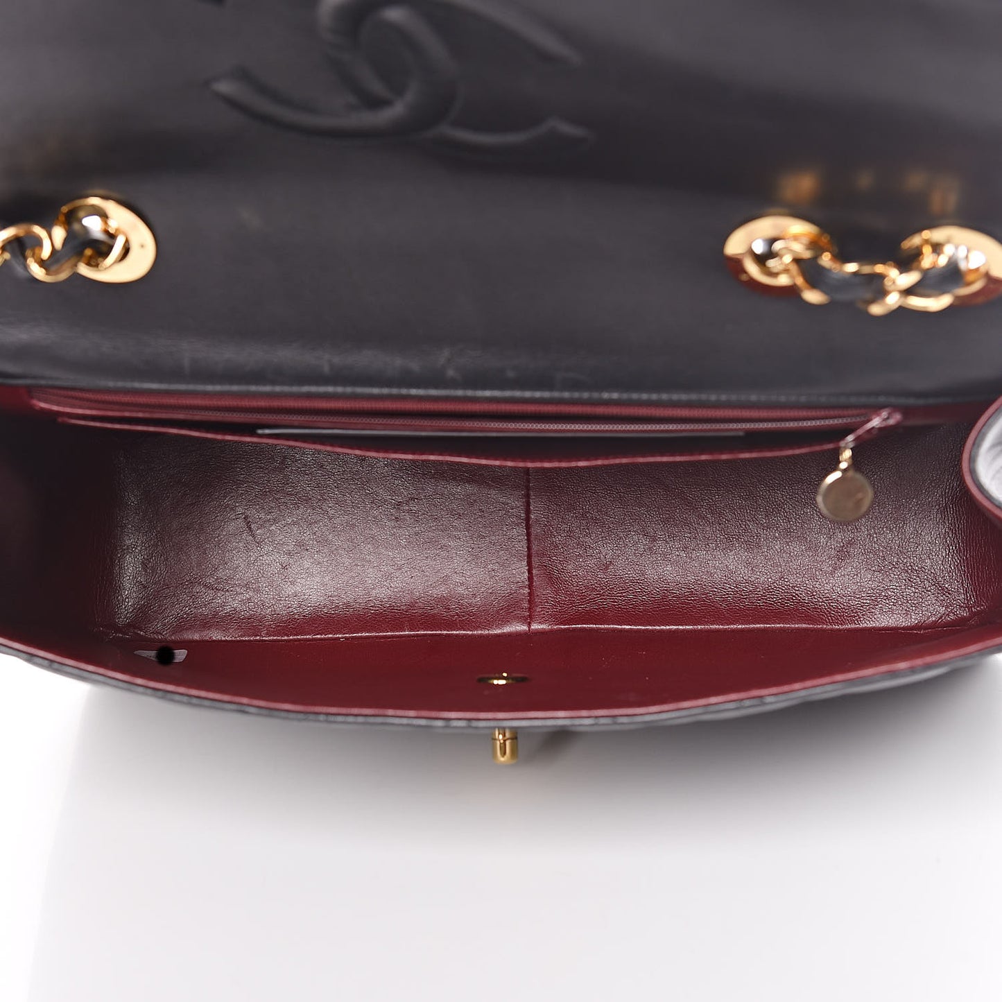 Lambskin Quilted XL Jumbo Single Flap Black