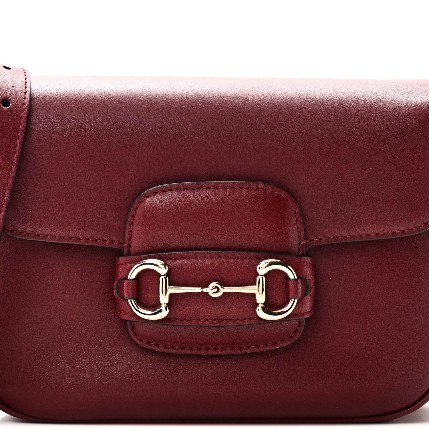 Gucci Arabella Calfskin Horsebit 1955 Shoulder Bag Rosso Ancora 8 of 10