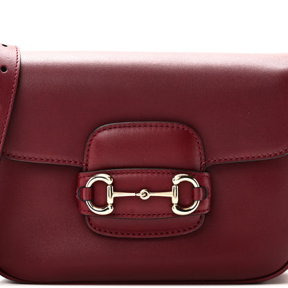 Gucci Arabella Calfskin Horsebit 1955 Shoulder Bag Rosso Ancora 8 of 10